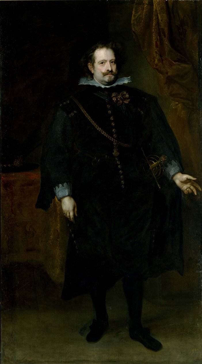 Diego Felipe de Guzman, marskalk av Regganes. av Anthony van Dyck