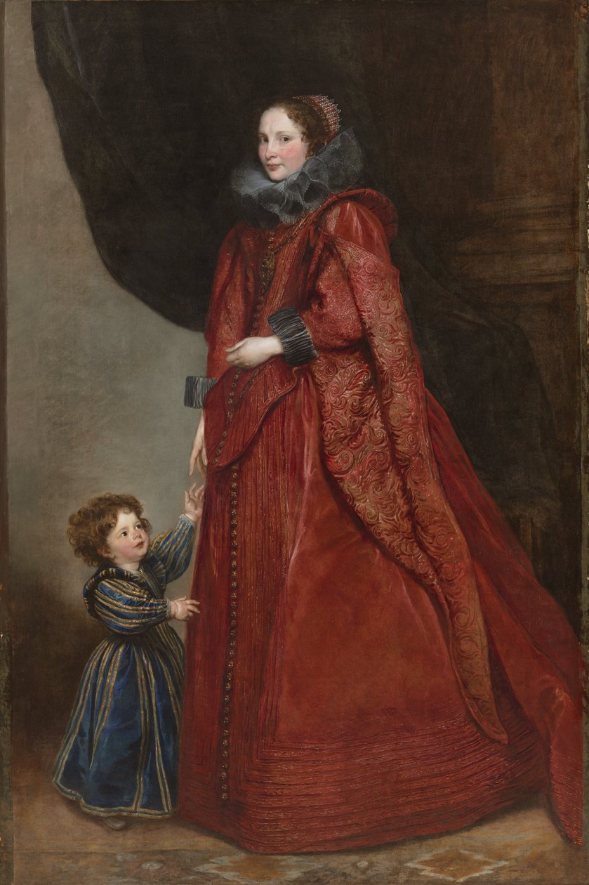 En genuesisk dam med sitt barn av Anthony van Dyck