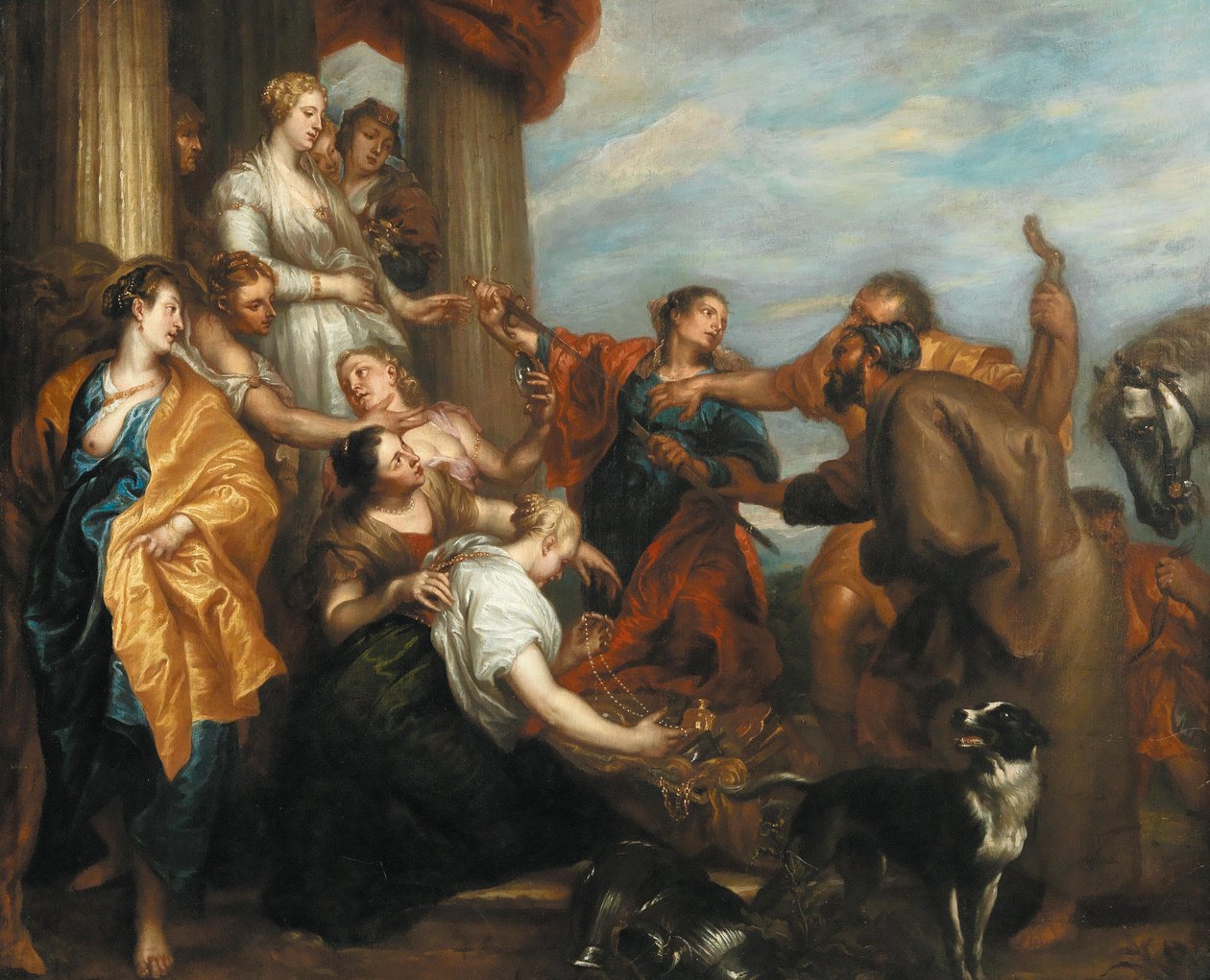 Akilles bland Lykomedes döttrar av Anthony van Dyck