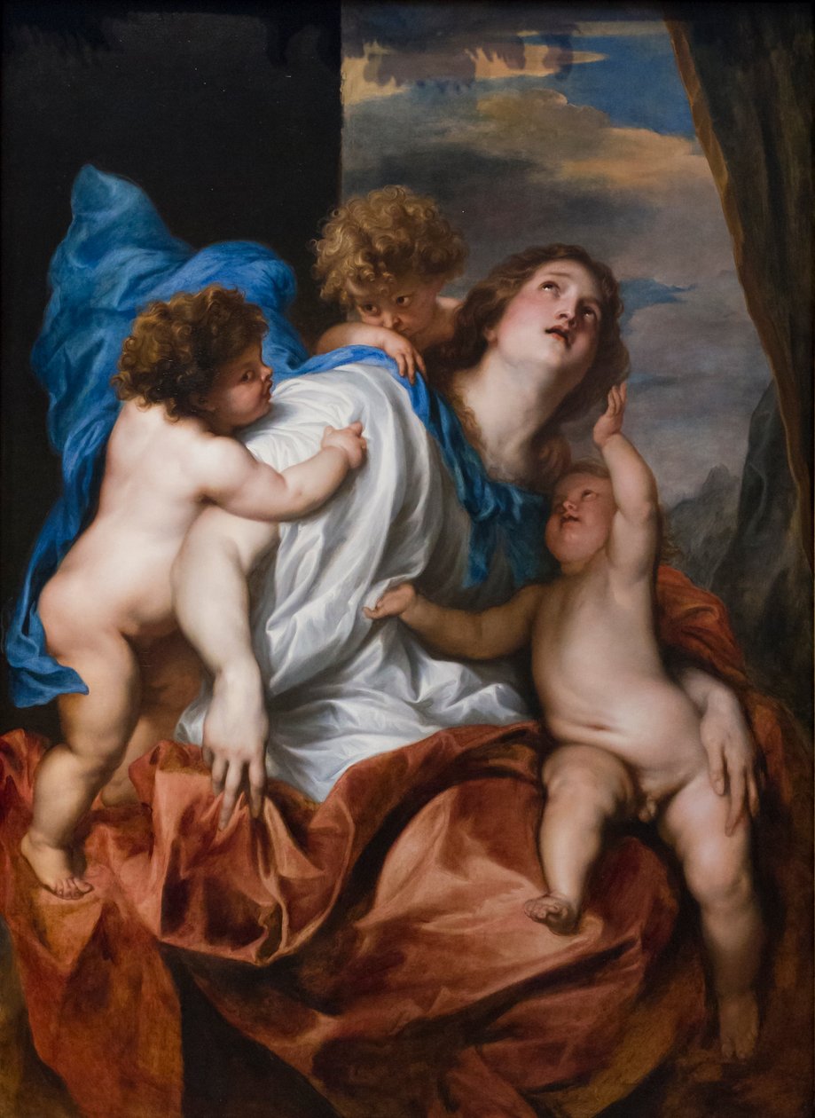 Välgörenhet, ca 1627-28 (olja på ek) av Anthony van Dyck