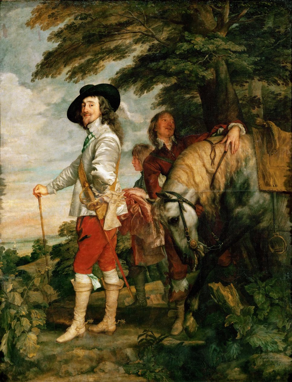 Karl I på jakt av Anthony van Dyck