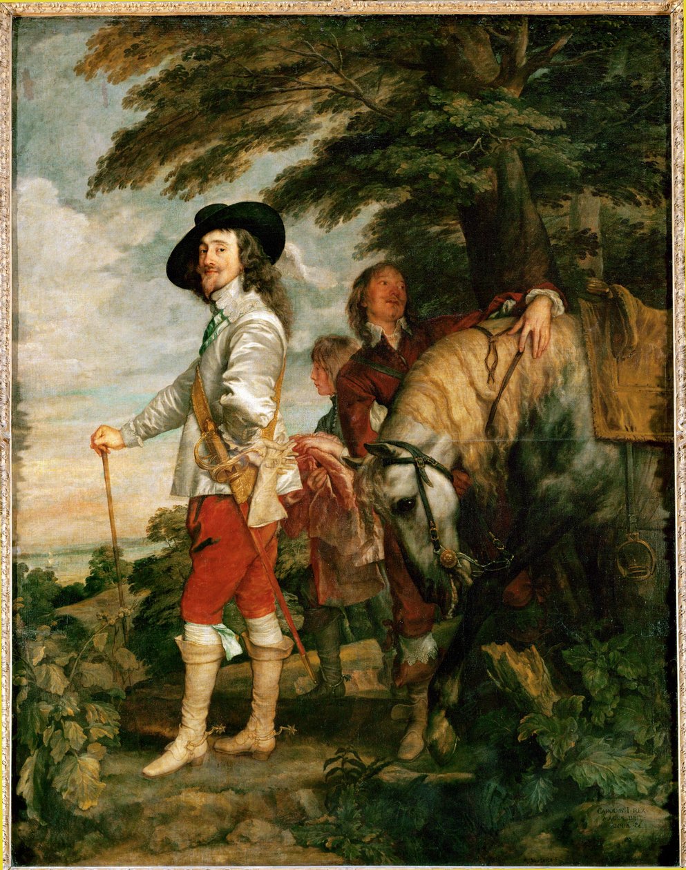 Karl I, kung av England, porträtt av jakten - ... av Anthony van Dyck