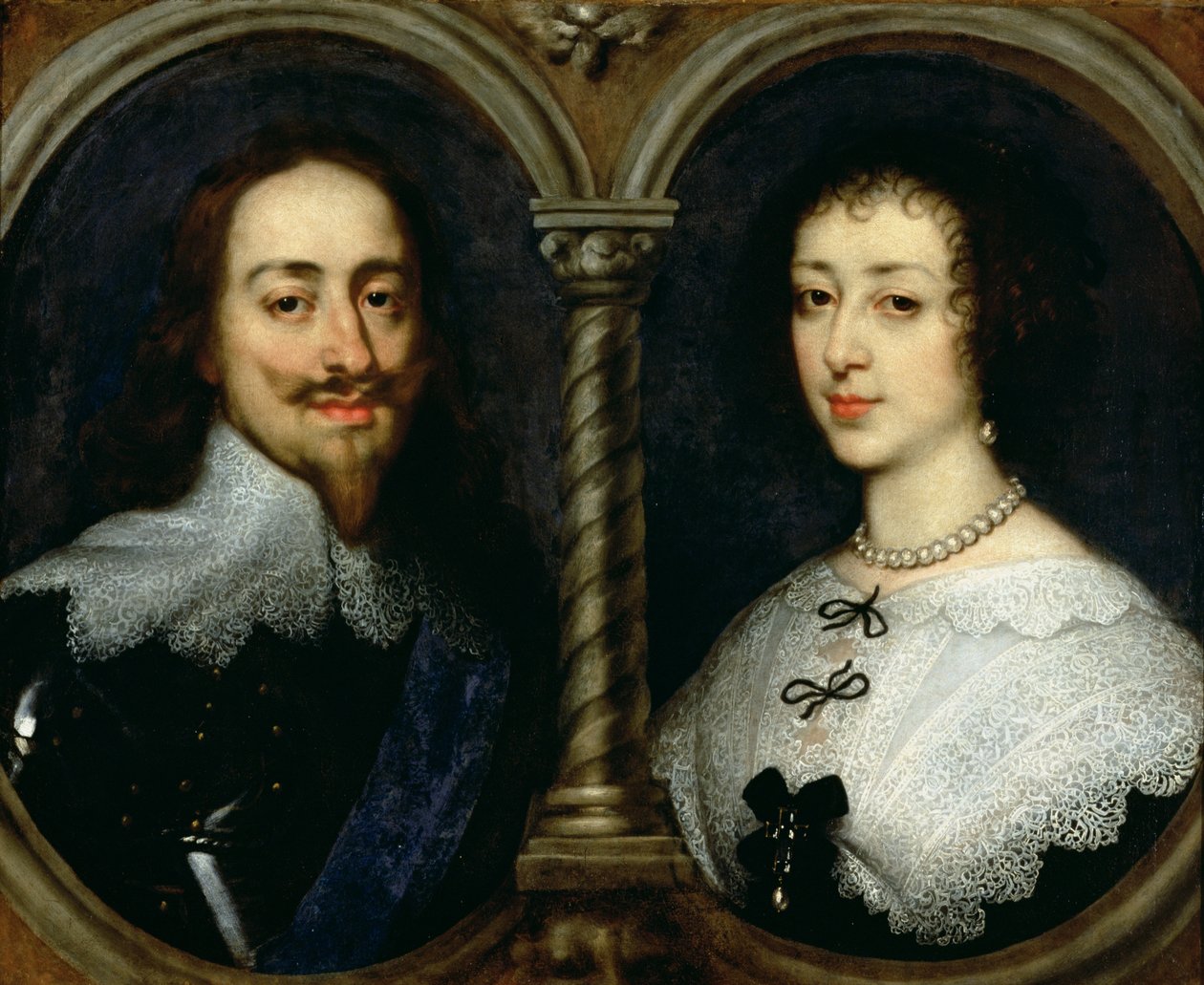 Karl I av England (1600-49) och drottning Henrietta Maria (1609-69) av Anthony van Dyck