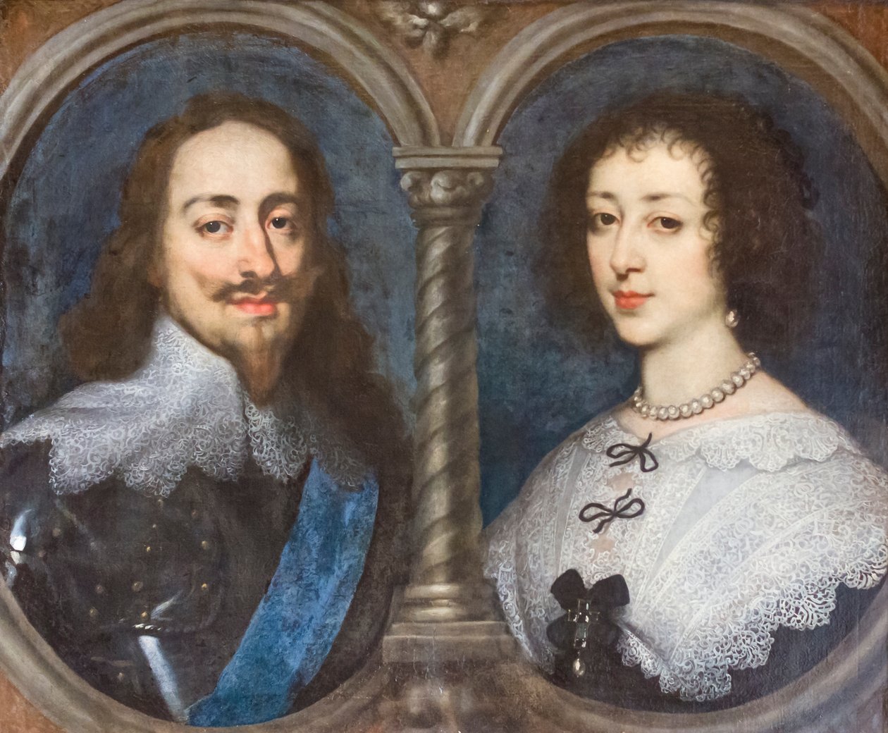Charles I av England och Henrietta av Frankrike (målning) av Anthony van Dyck