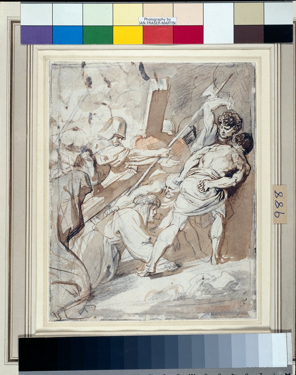 Kristus bär korset (penna och bläck med tvätt över krita på papper) av Anthony van Dyck