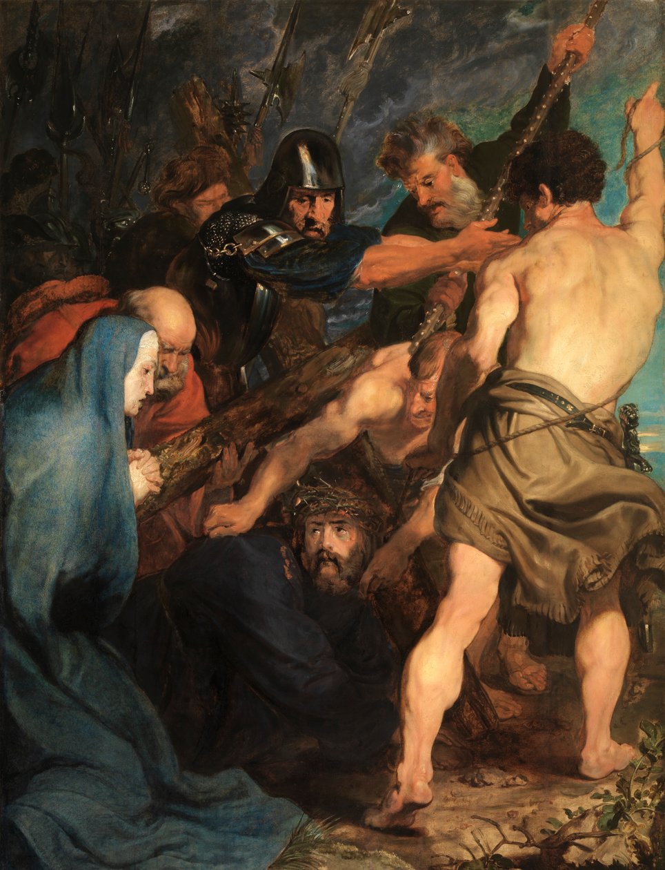 Kristus kollapsar när han bär korset av Anthony van Dyck