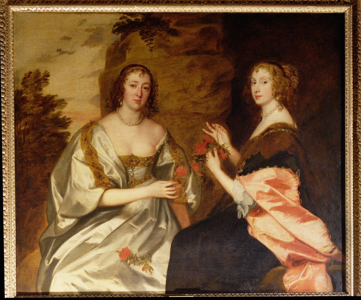 Grevinnan av Morton (d.1654) och Mrs. Killigrew (d.1638) av Anthony van Dyck