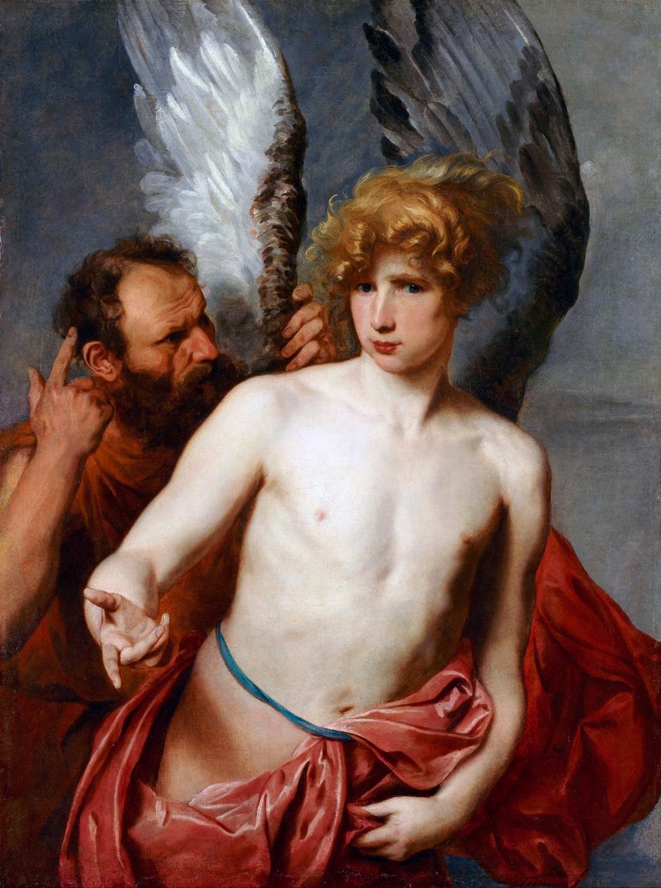""Dedale and Icarus"" Målning av Sir Anthony van Dyck (1599-1641) 1615-1620 Art Gallery of Ontario, Toronto av Anthony van Dyck