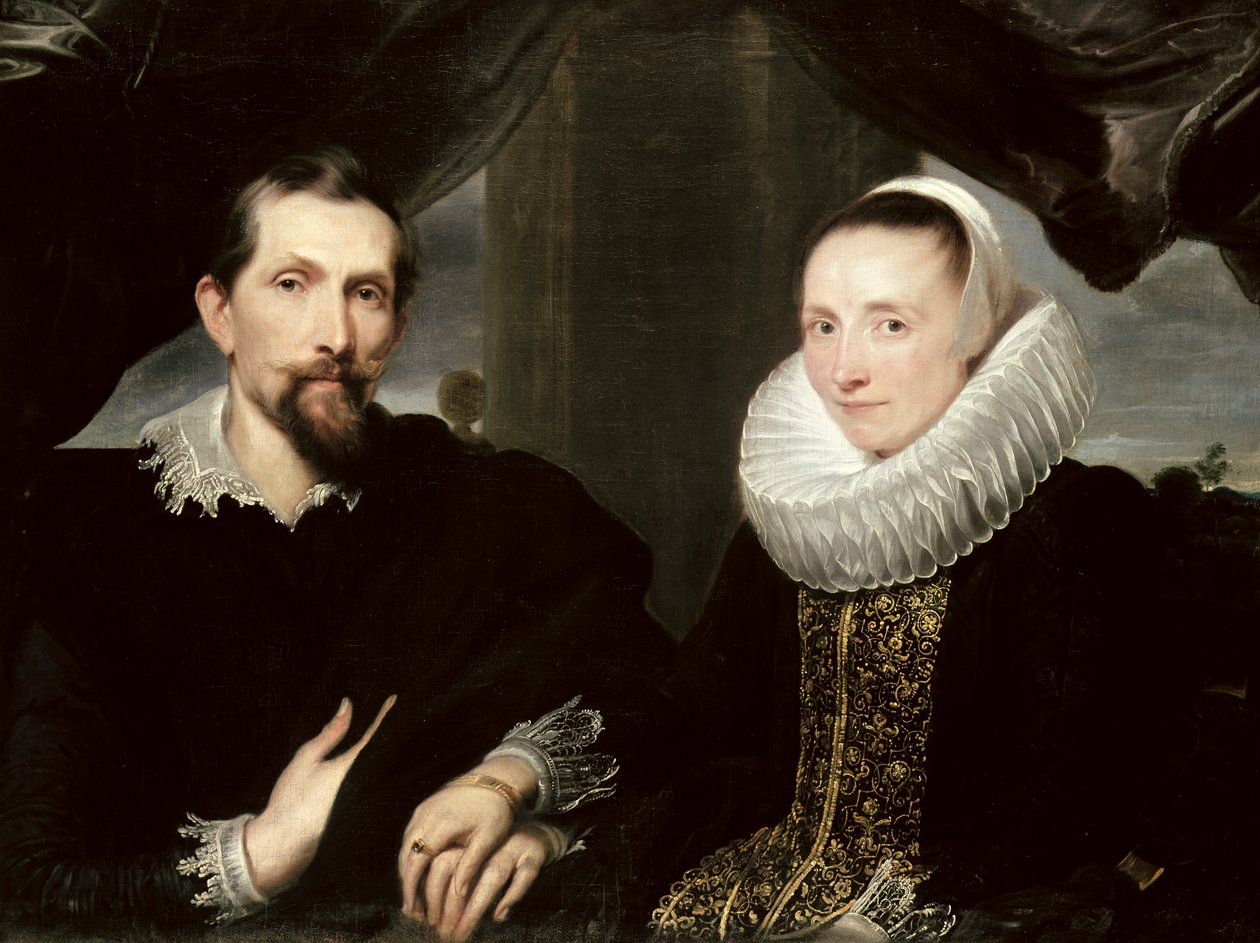 Double Portrait of the Painter Frans Snyders (1579-1657) and his Wife Margaretha de Vos, 1621  av Anthony van Dyck