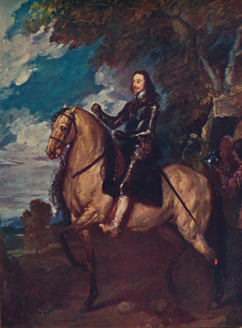 Ridsporträtt av Karl I, c1637, c1915 av Anthony van Dyck