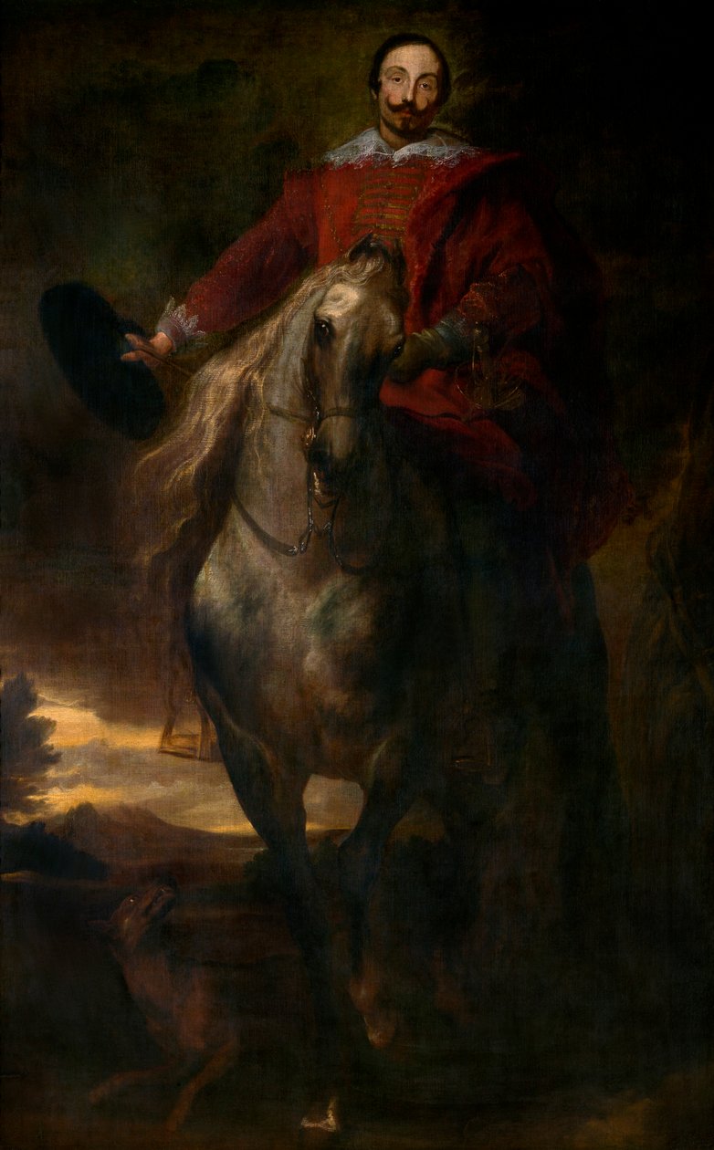 Ridsporträtt av målaren Cornelis de Wael (olja på duk) av Anthony van Dyck