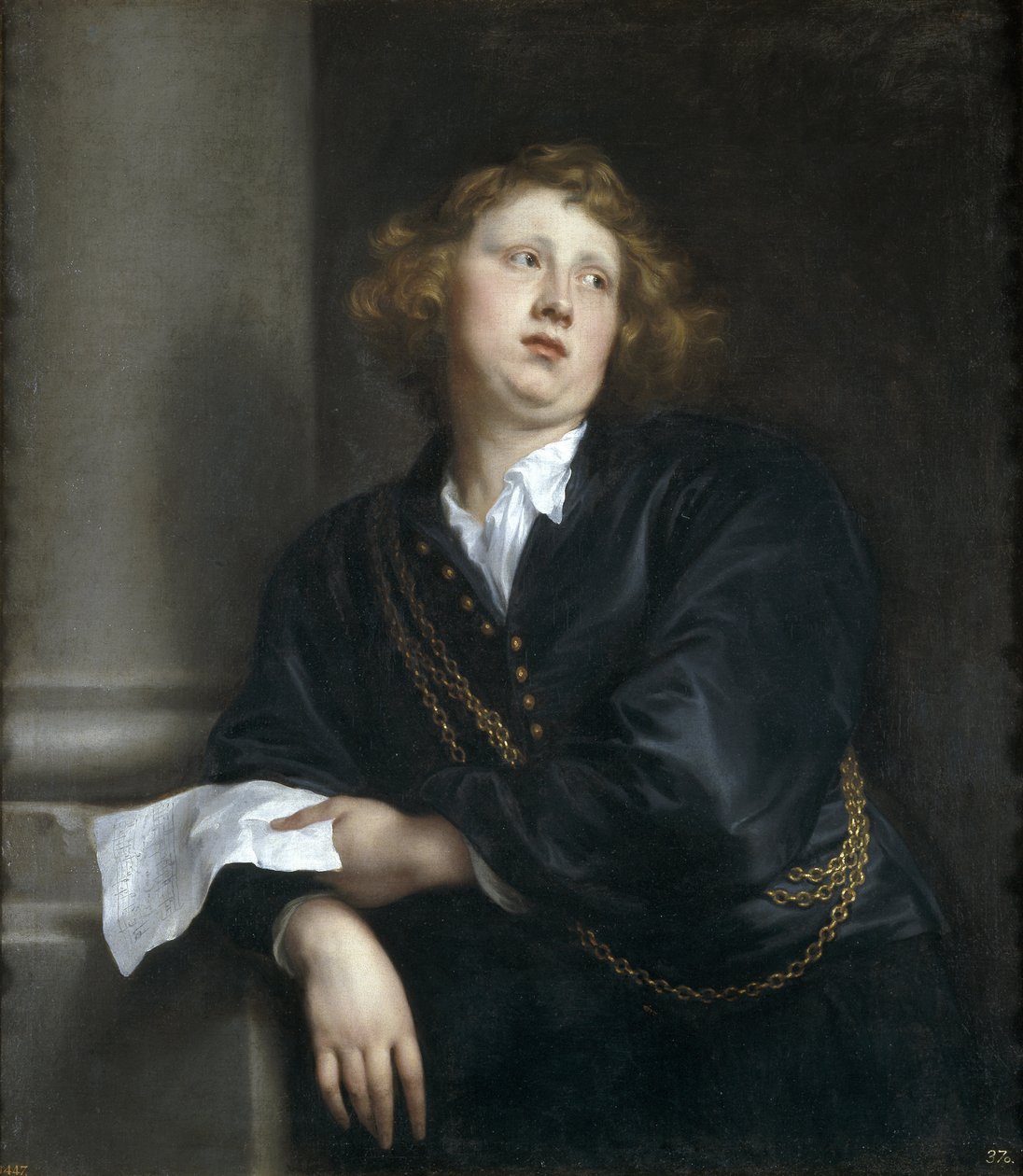Henricus Liberti ou Hendrik van Groeninghen - Porträtt av kompositören och organisten Henricus Liberti (1610-1669) - Peinture de Sir Anthonis (Anton ou Antoon) van Dyck (1599-1641) - 1627-1632 - Olja på duk - 107x97 cm- Museo del Prado, Madrid av Anthony van Dyck