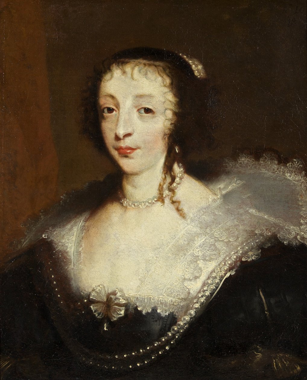 Henrietta Maria, drottning av Karl I, ca 1630 (olja på duk) av Anthony van Dyck