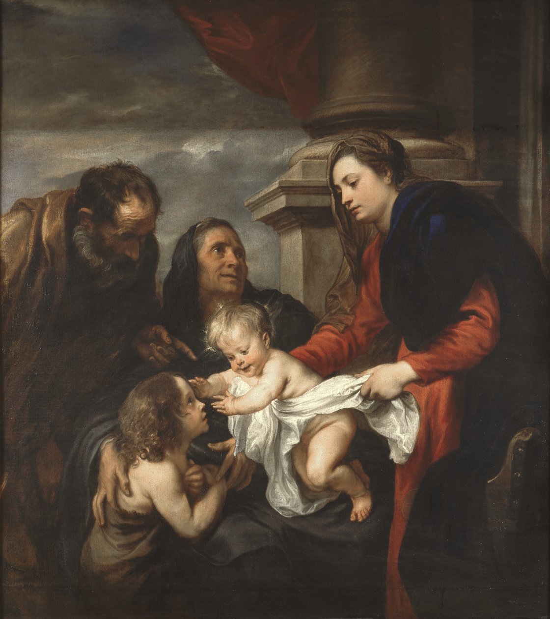 Helig familj med St Elizabeth och St John, ca. 1621-25 av Anthony van Dyck