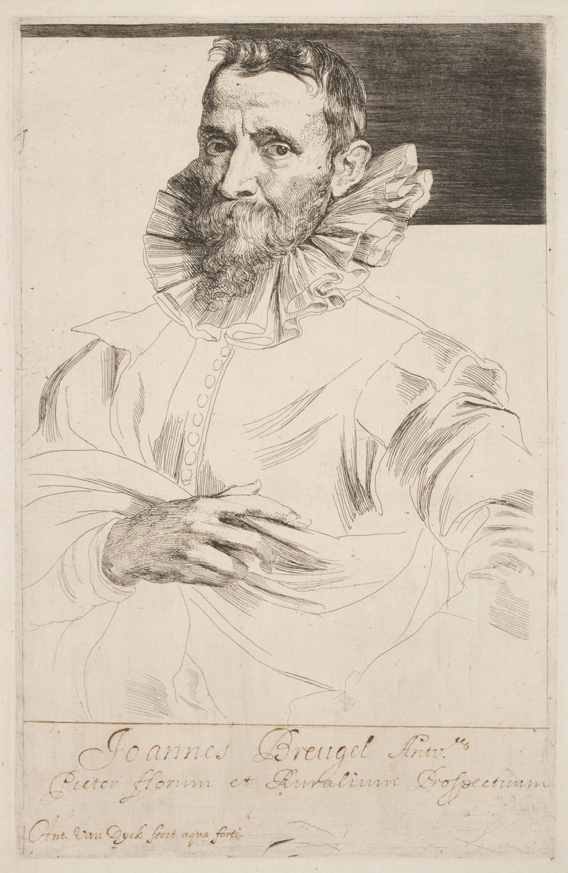 Jan Brueghel, ca 1632 (etsning) av Anthony van Dyck