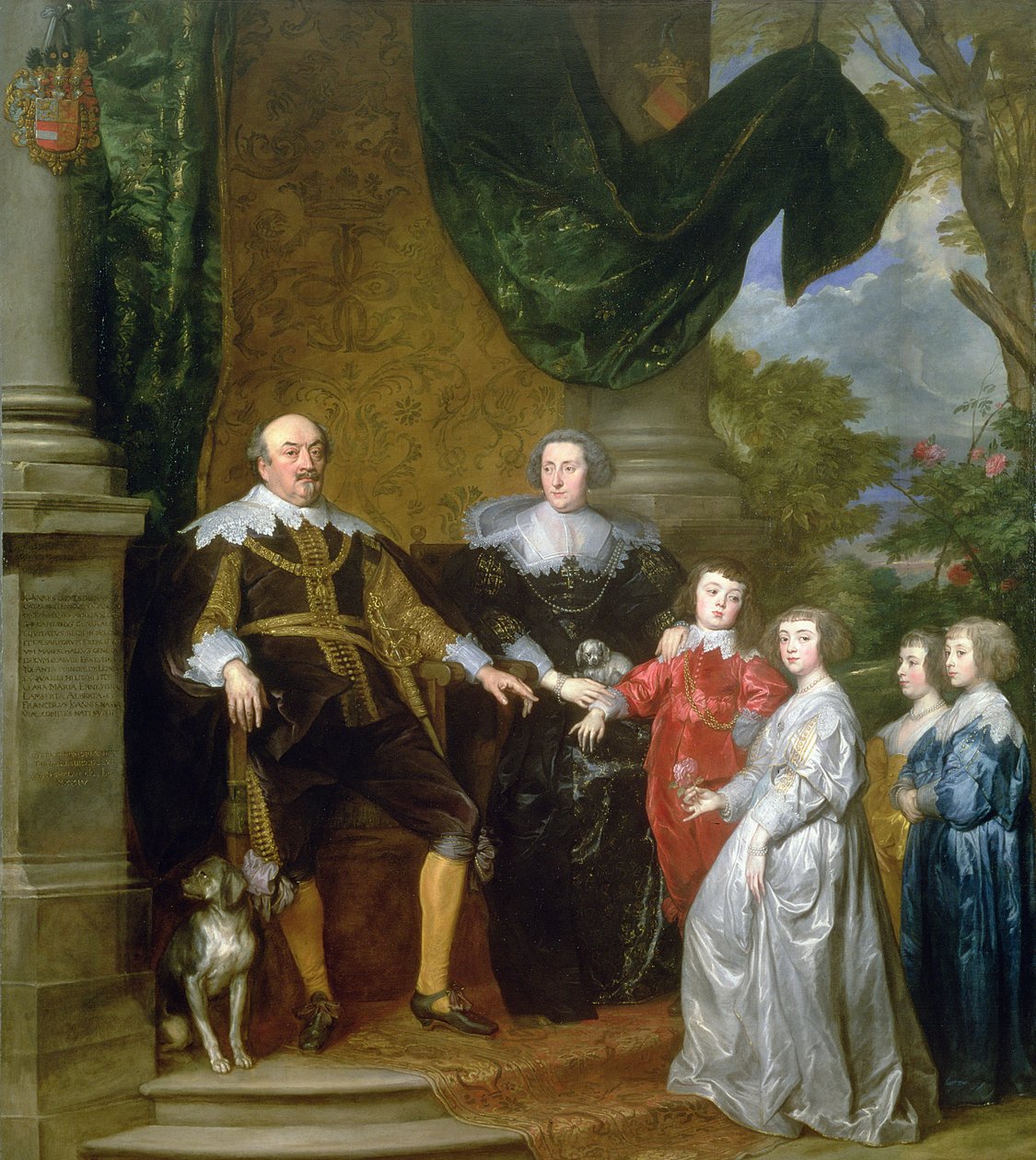John, greve av Nassau med sin familj, 1634 av Anthony van Dyck