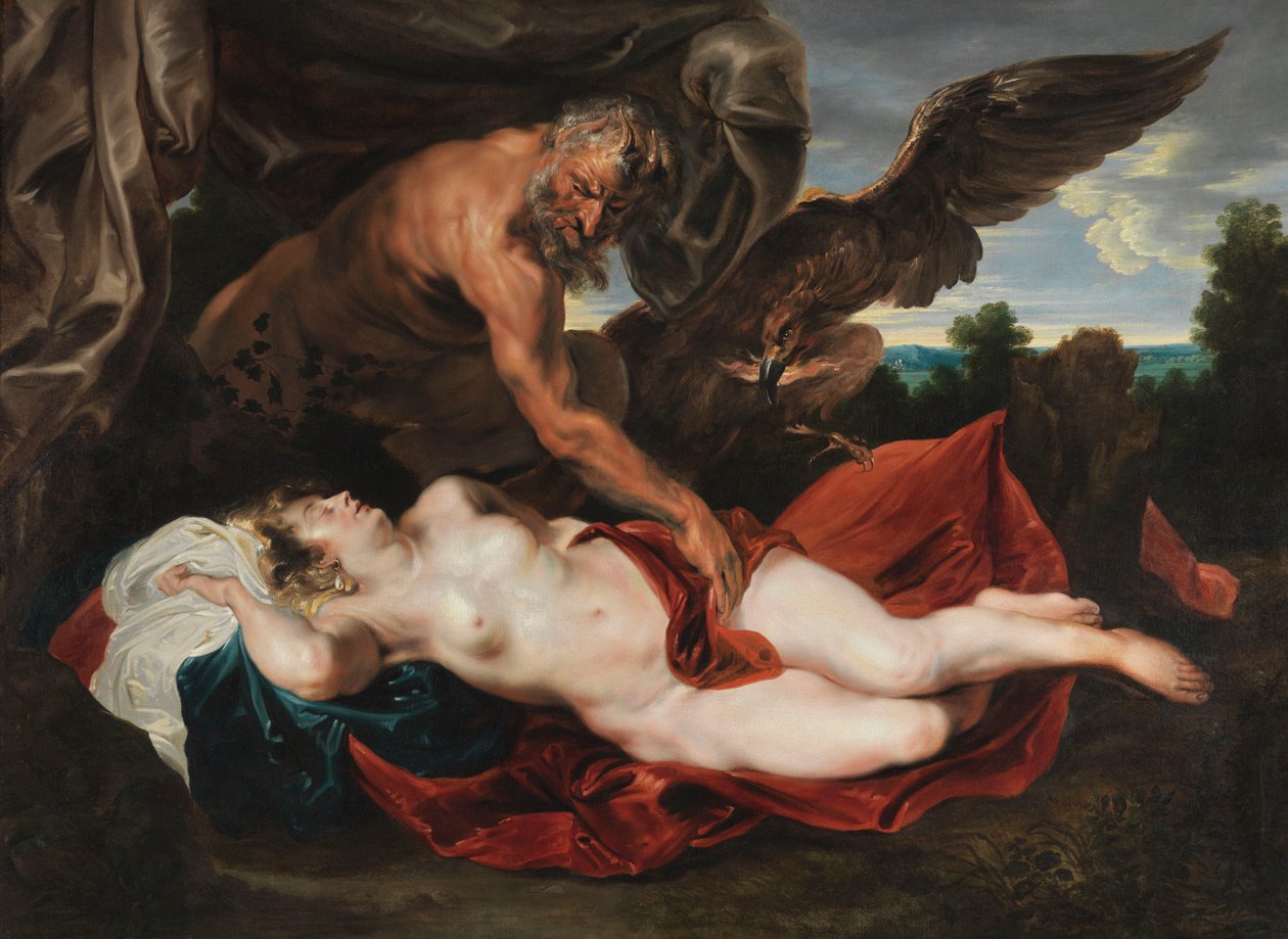 Jupiter och Antiope, ca 1620 (olja på duk) av Anthony van Dyck