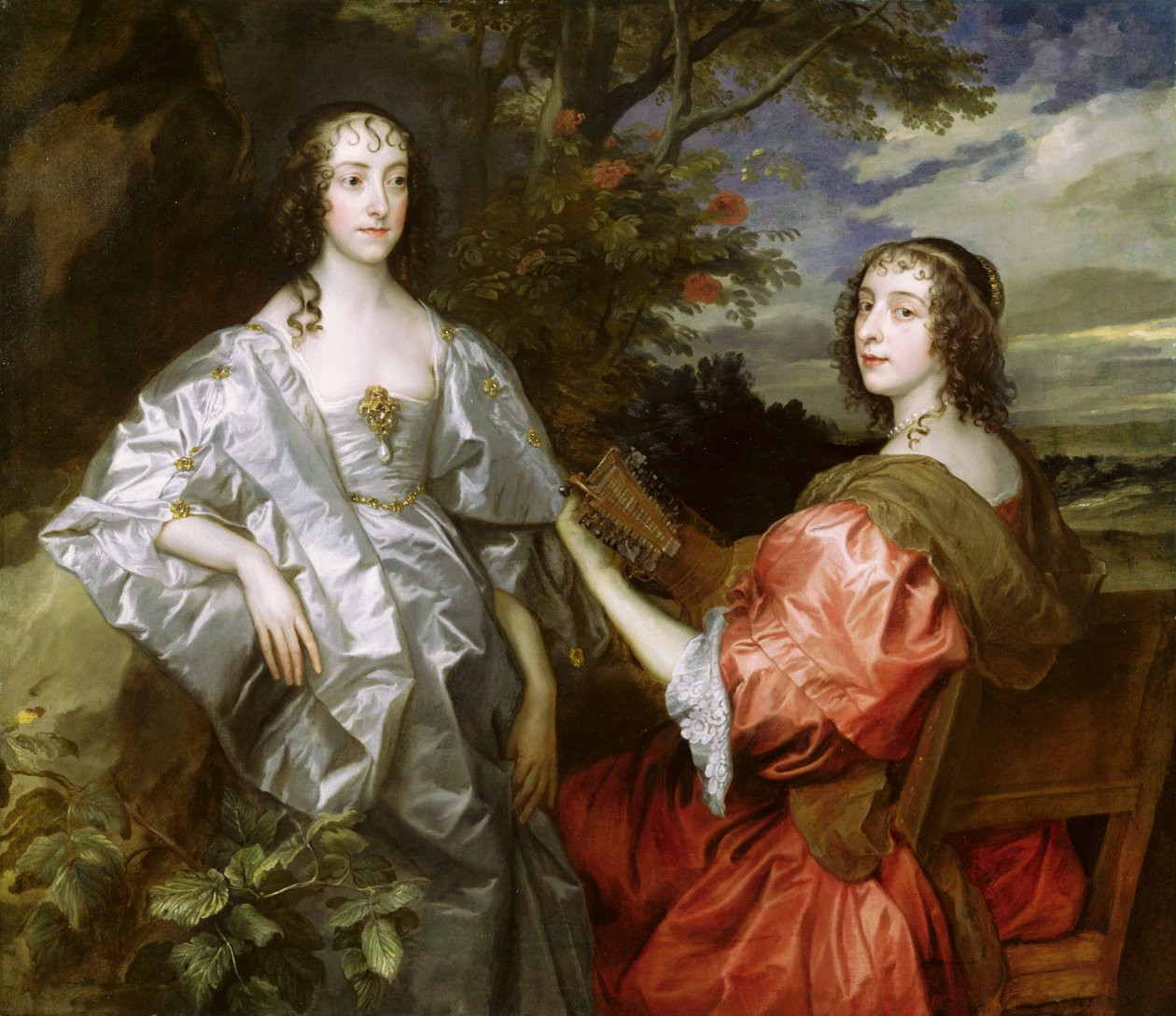 Katherine (1609-67) grevinna av Chesterfield och Lucy (f. 1608) grevinna av Huntingdon, ca 1636-40 av Anthony van Dyck