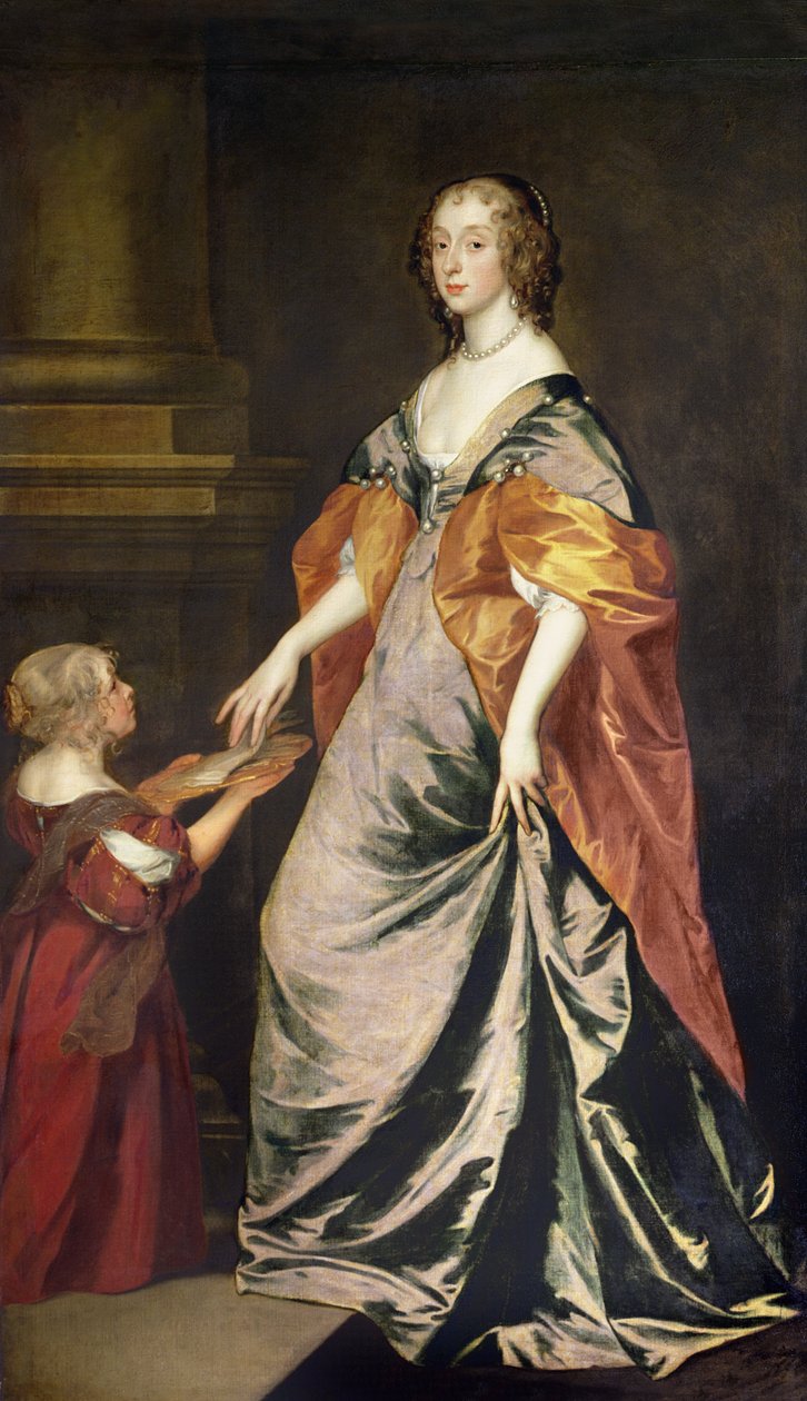 Lady Mary Villiers (1622-85) och fru Gibson av Anthony van Dyck