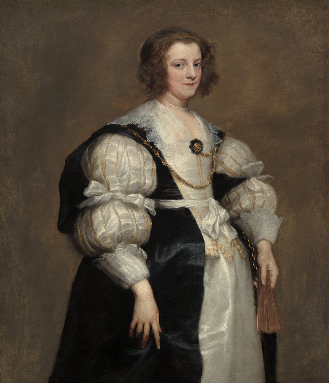 Kvinna med solfjäder av Anthony van Dyck