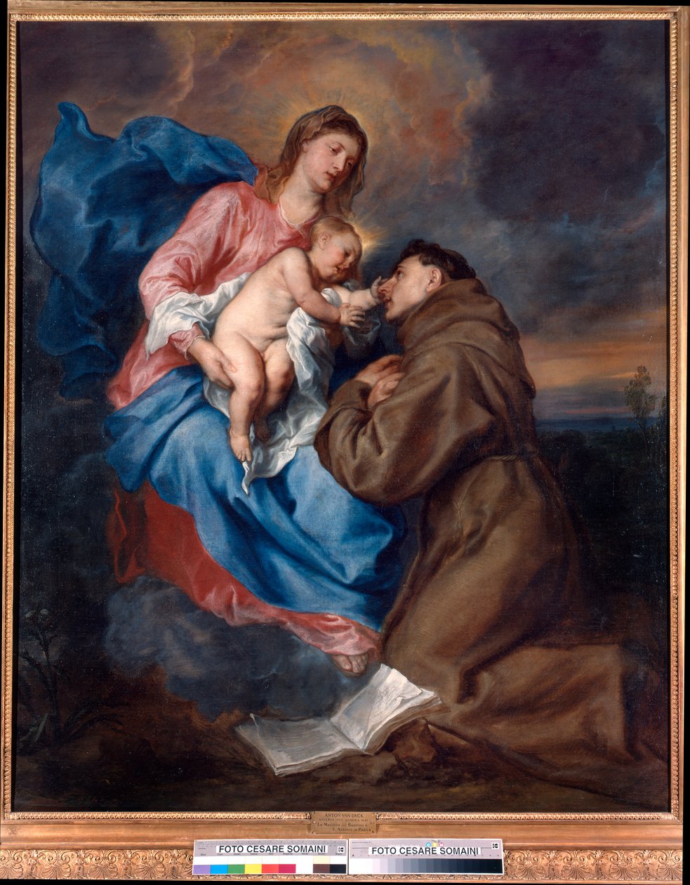 Madonna och barn med Sankt Antonius av Padua av Anthony van Dyck