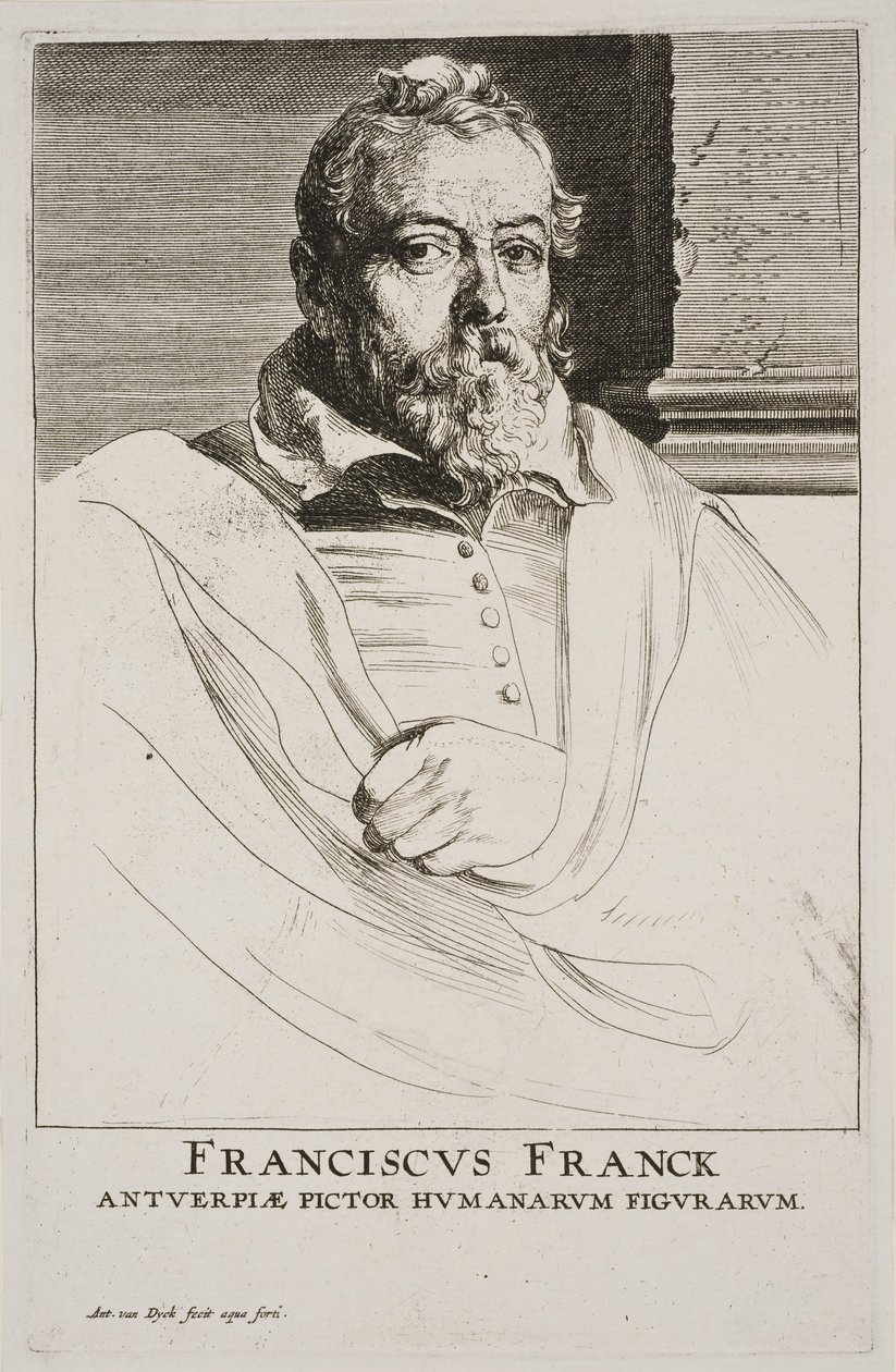 Porträtt av Frans Francken av Anthony van Dyck