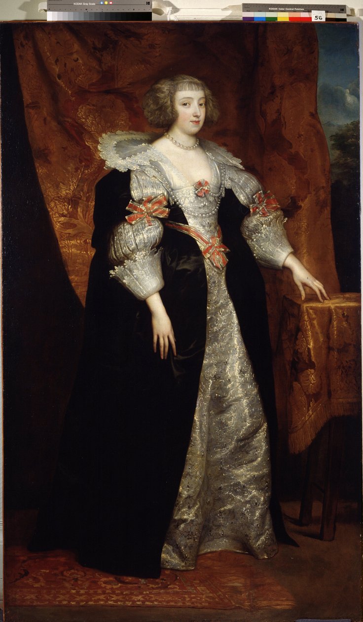 ""Porträtt av en holländsk adelskvinna"" Målning av Sir Anthonis (Antoine, Anthony eller Antoon) van Dyck (1599-1641) 1600-talets statsmuseum Arkhangelskoye Estate, Moskva av Anthony van Dyck