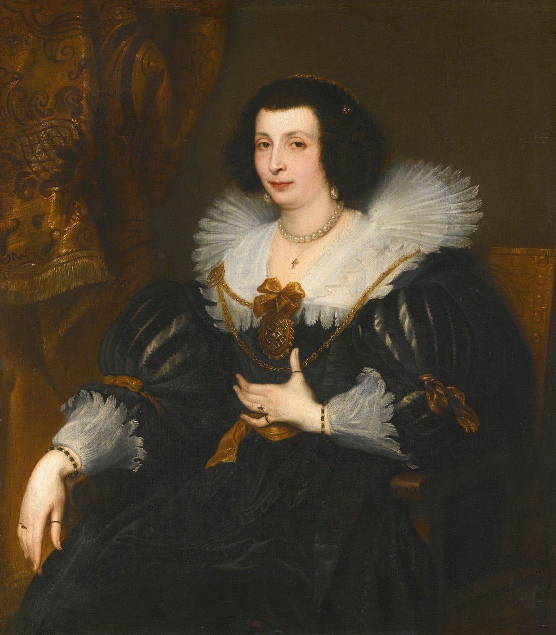 Porträtt av Anna Maria de Çamudio (-1663), hustru till Ferdinand de Boisschot av Anthony van Dyck