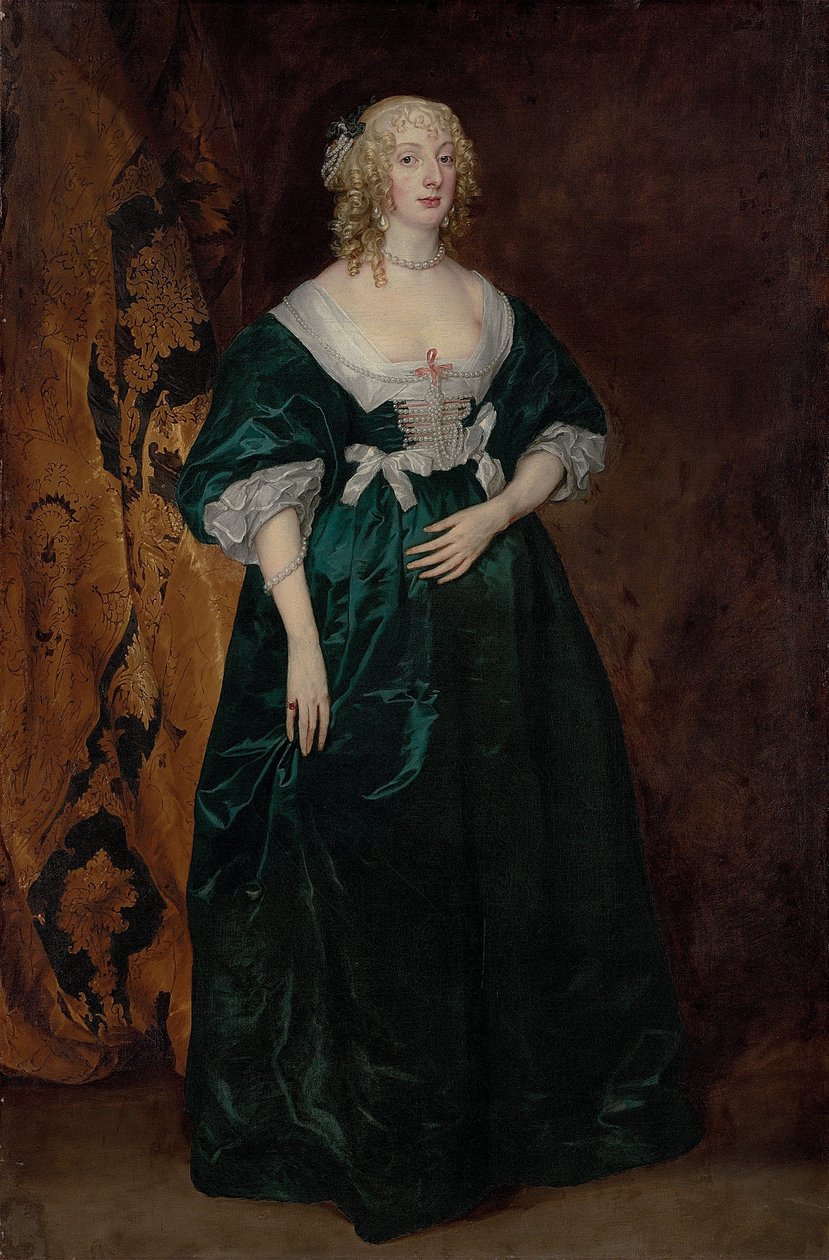 Porträtt av Anne Sophia Herbert, grevinna av Carnarvon (-1695) av Anthony van Dyck