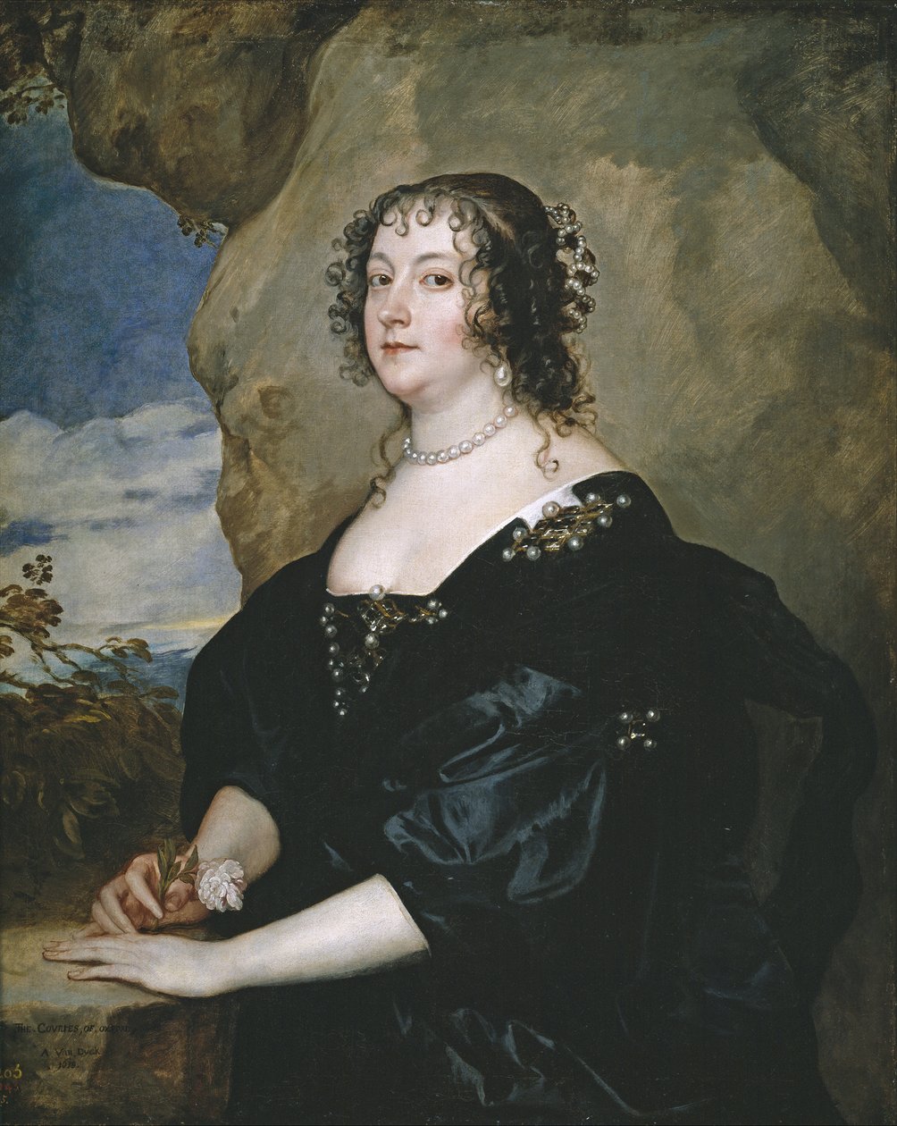 Porträtt av Beatrice, grevinnan av Oxford av Anthony van Dyck
