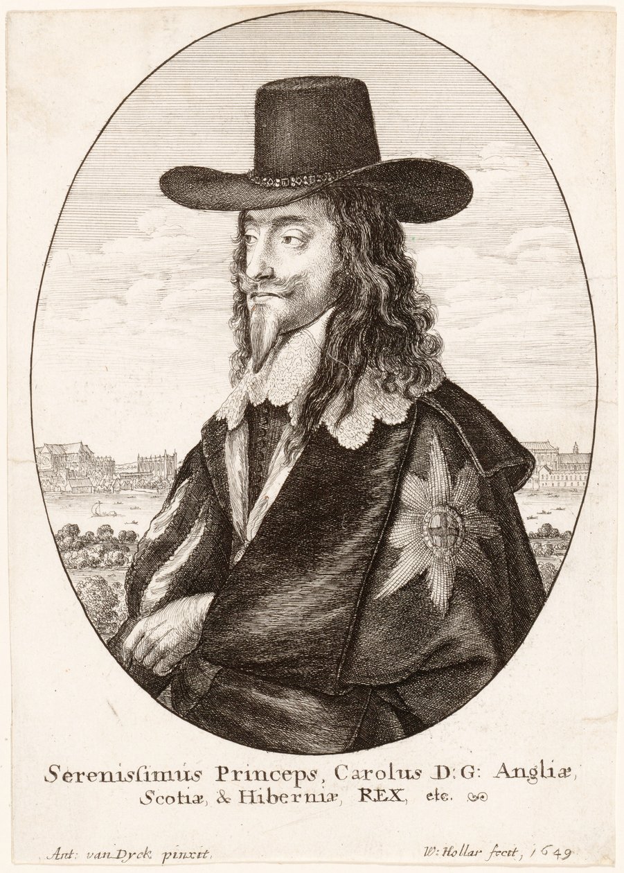 Porträtt av Charles I, pub. 1649 av Anthony van Dyck