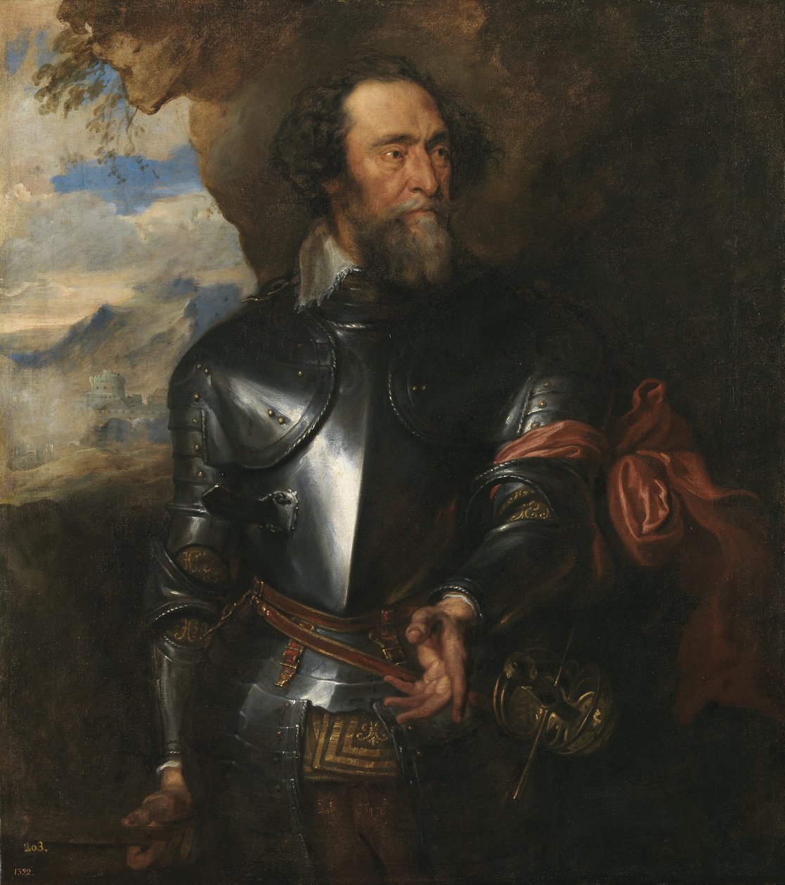 Porträtt av greve Hendrik van den Bergh 1573-1638 av Anthony van Dyck