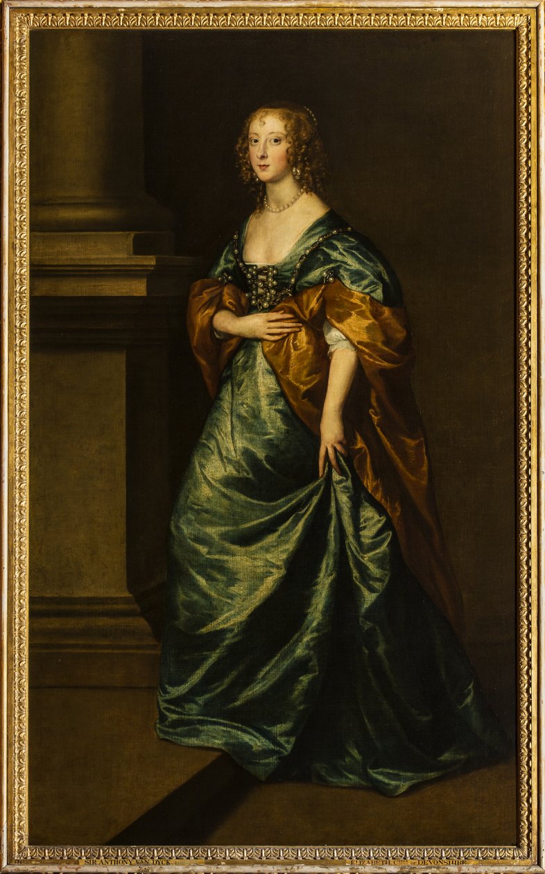 Porträtt av Elizabeth Cecil, grevinna av Devonshire, ca 1639 (olja på duk) av Anthony van Dyck