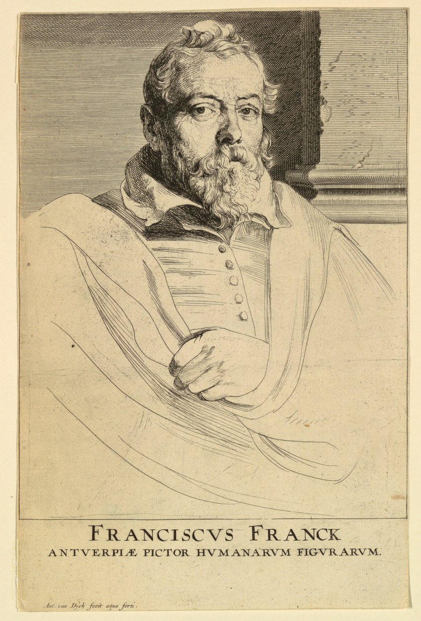 Porträtt av Frans Francken, från Icons of Princes of Men av Anthony van Dyck