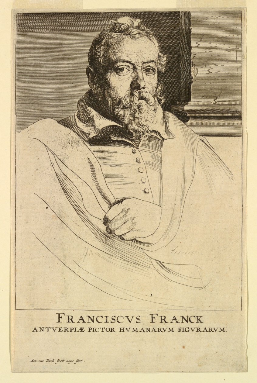 Porträtt av Frans Francken, från Icons of Princes of Men av Anthony van Dyck