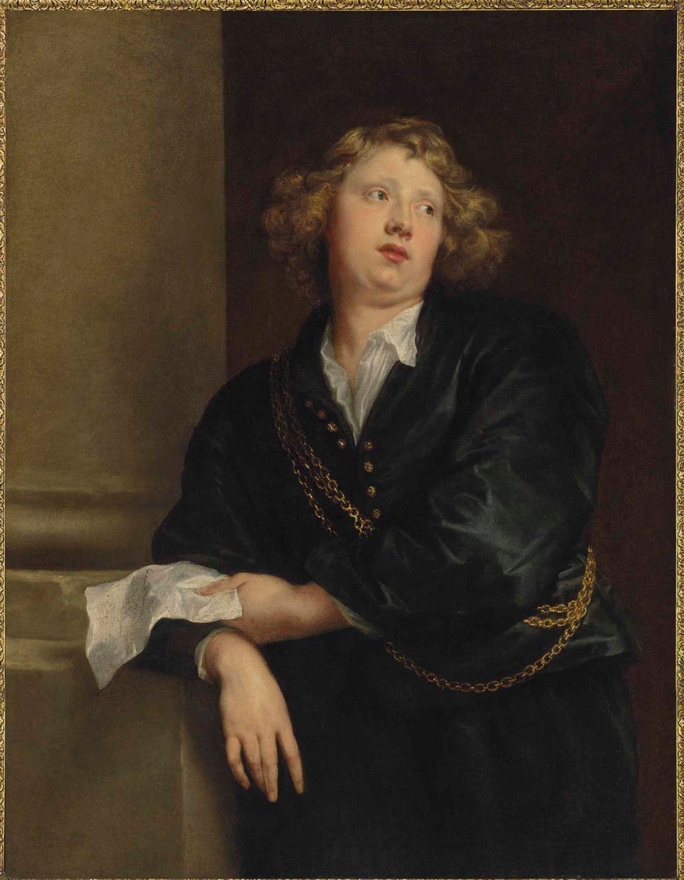 Porträtt av Henricus Liberti (1600-1669), orgelspelare i Antwerpens katedral av Anthony van Dyck