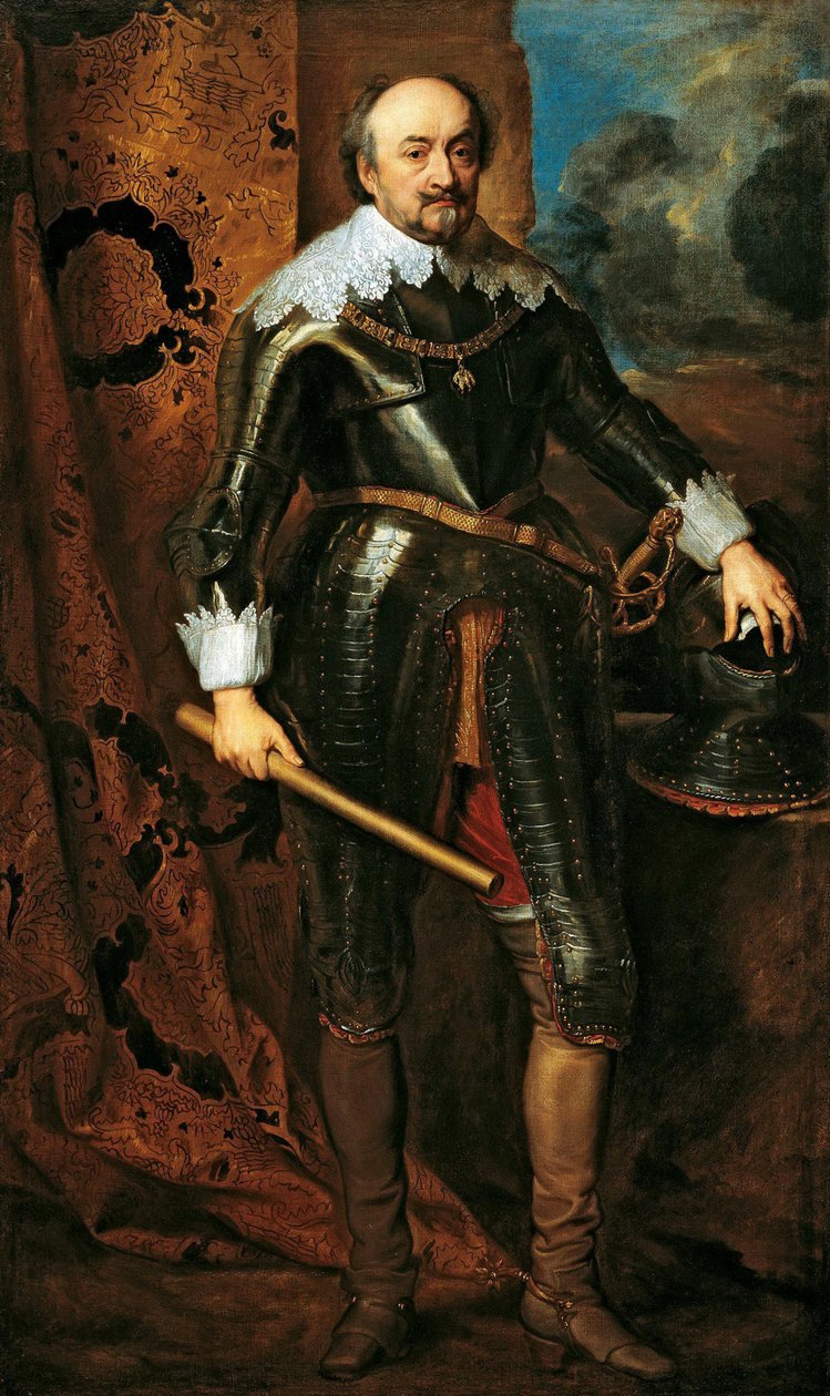 Porträtt av Johannes VIII av Nassau-Siegen 1583-1638, 1617. av Anthony van Dyck