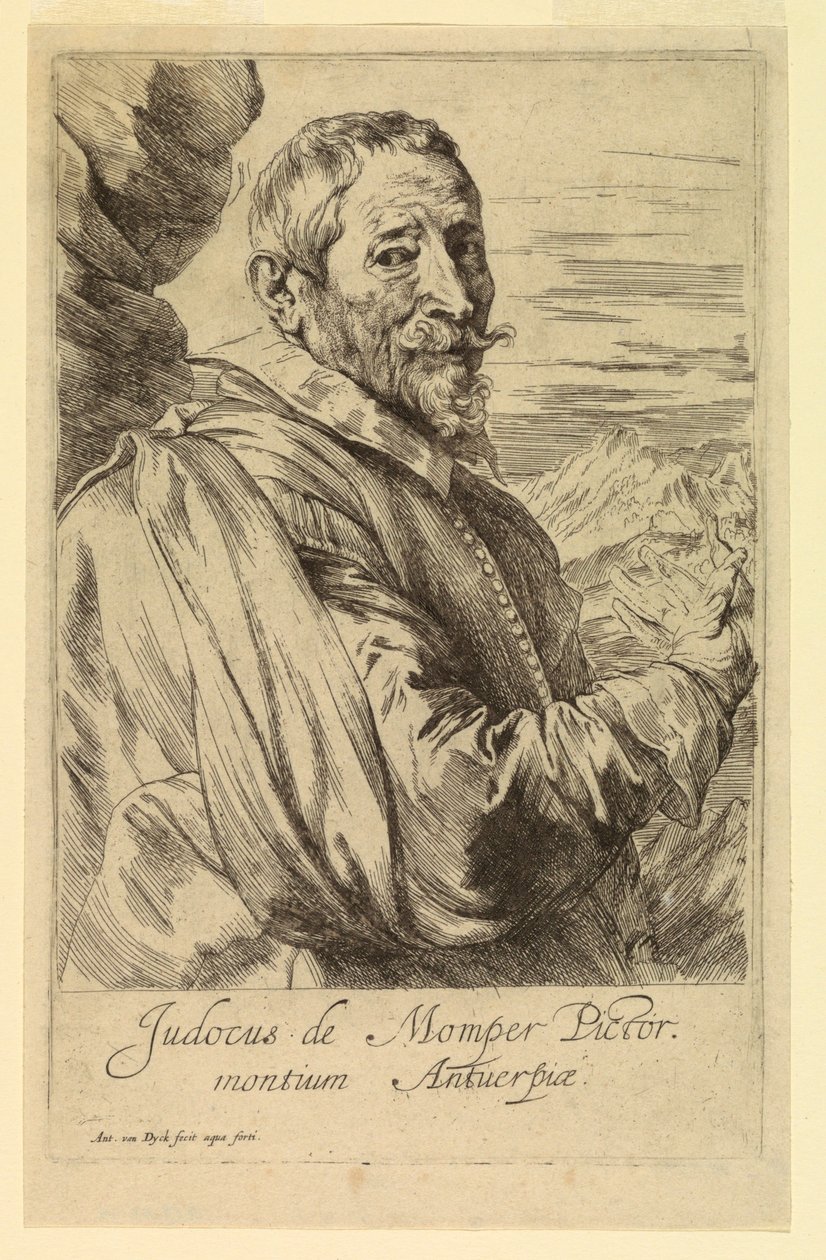 Porträtt av Josse de Momper, från Icons of Princes of Men av Anthony van Dyck