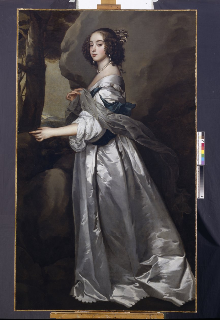 Porträtt av Lady Frances Cranfield, Lady Buckhurst, senare grevinna av Dorset, ca 1637-50 (olja på duk) av Anthony van Dyck