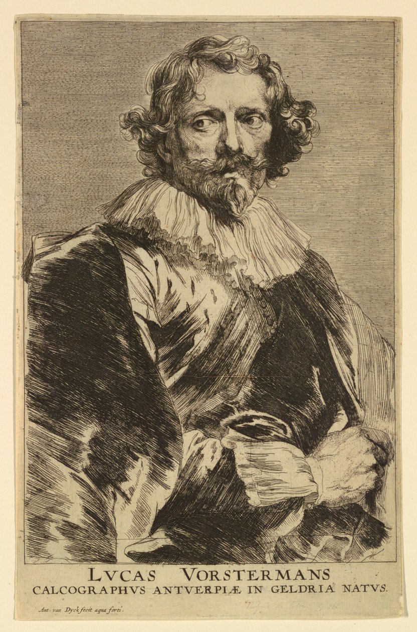 Porträtt av Lucas Vorsterman I, från Icons of Princes of Men av Anthony van Dyck
