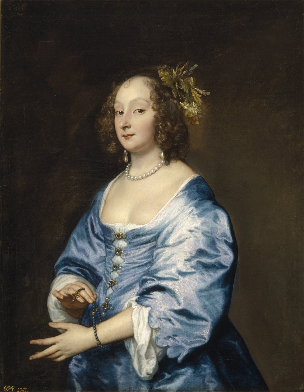 Porträtt av Mary née Ruthven, Lady van Dyck av Anthony van Dyck