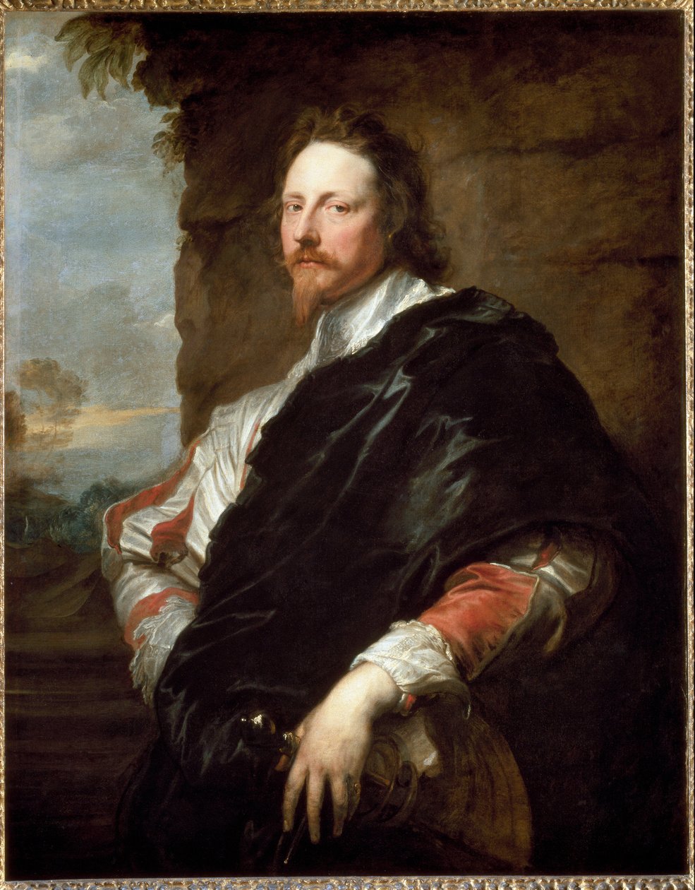 Porträtt av Nicolas Lanier (olja på duk av Anthony van Dyck