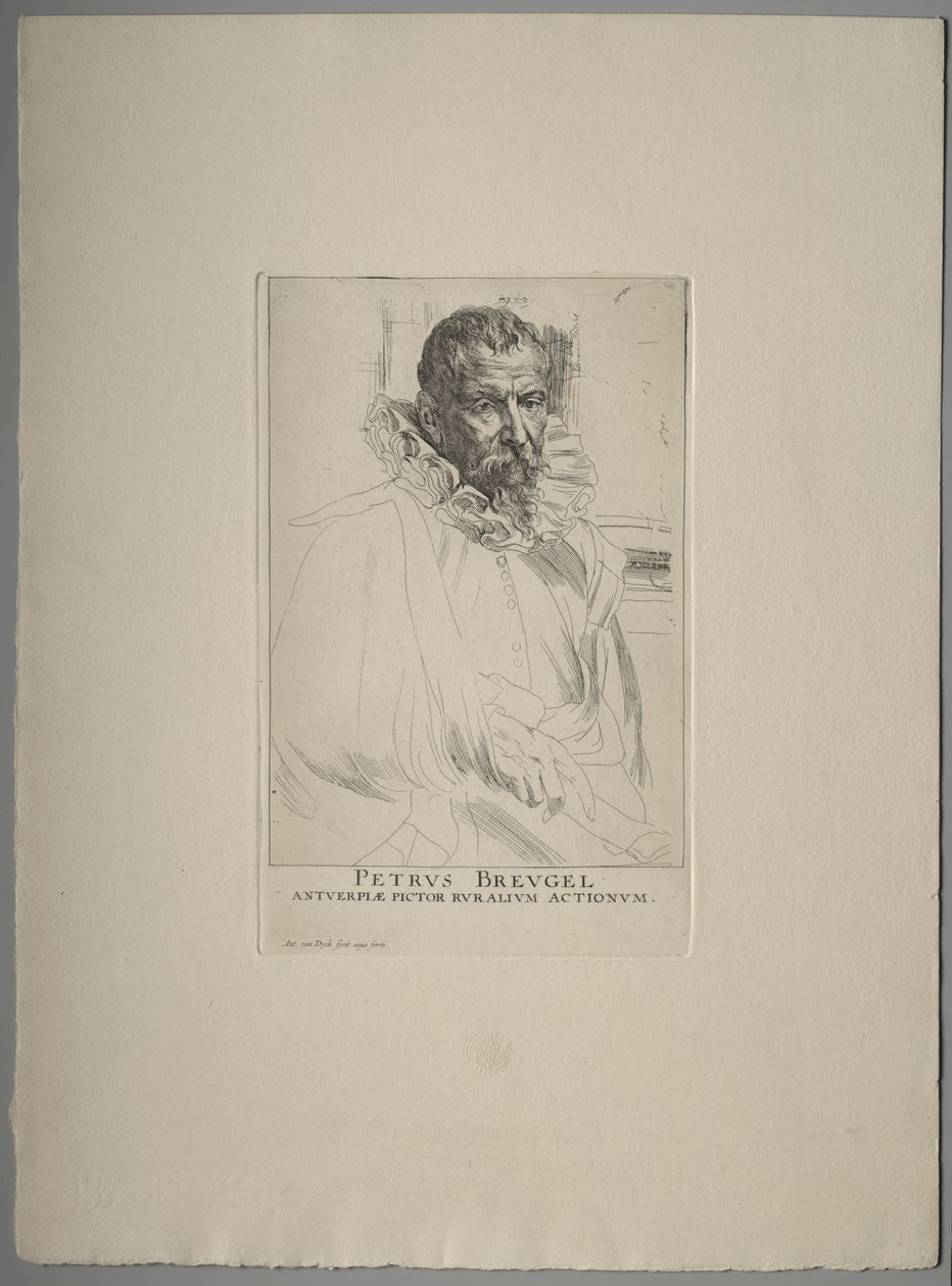 Porträtt av Pieter Brueghel av Anthony van Dyck