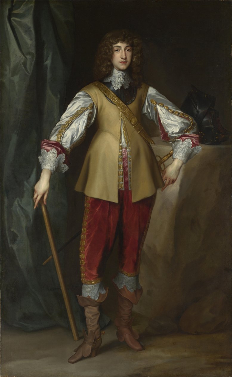 Porträtt av prins Rupert av Rhen 1619-1682, hertig av Cumberland, ca 1637 av Anthony van, Dyck