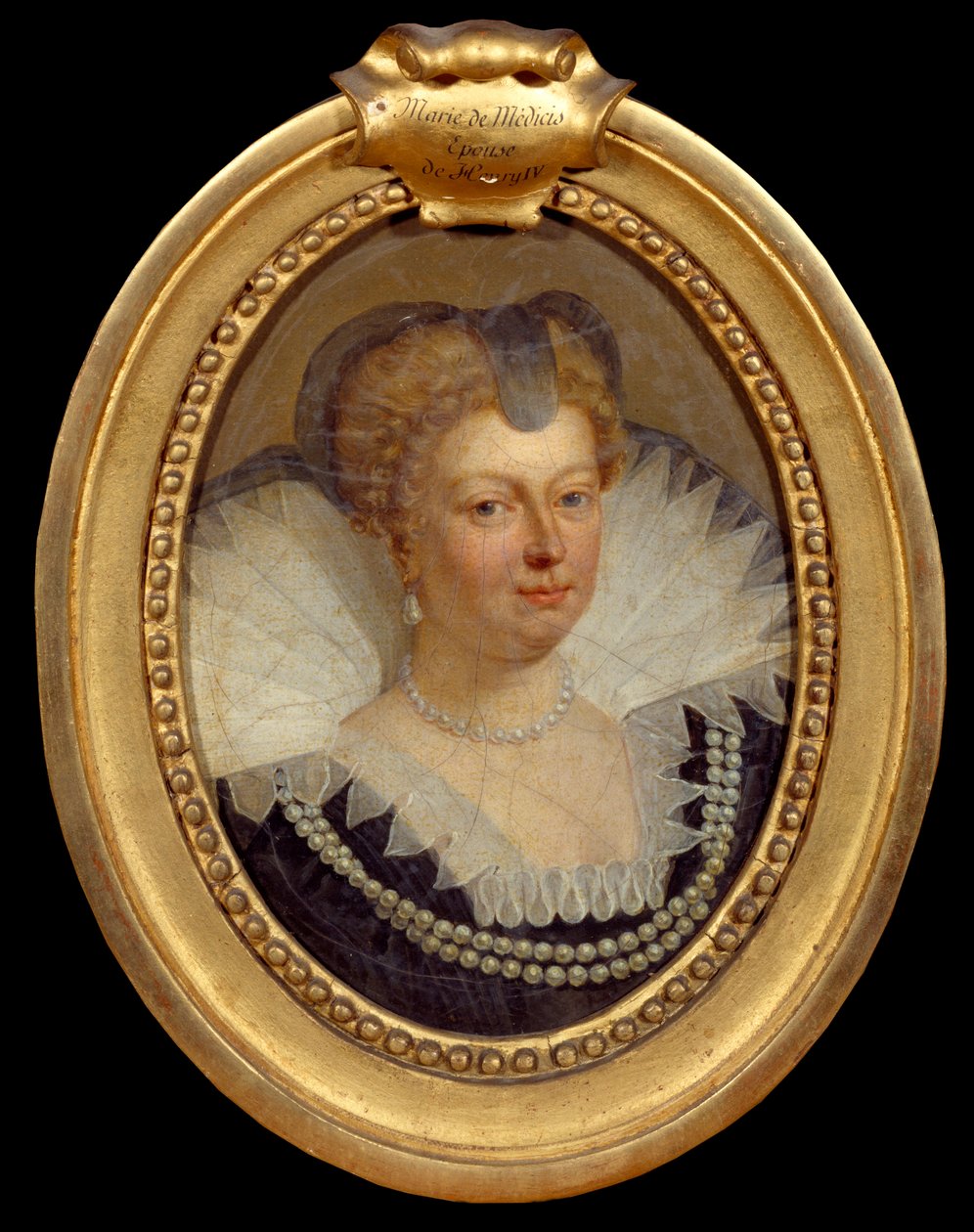 Porträtt av drottning Mary av Medicis (Maria de Medici) (1573-1642) Målning av Antoon Van Dyck (1599-1641) Chantilly från 1600-talet, Musee Conde av Anthony van Dyck