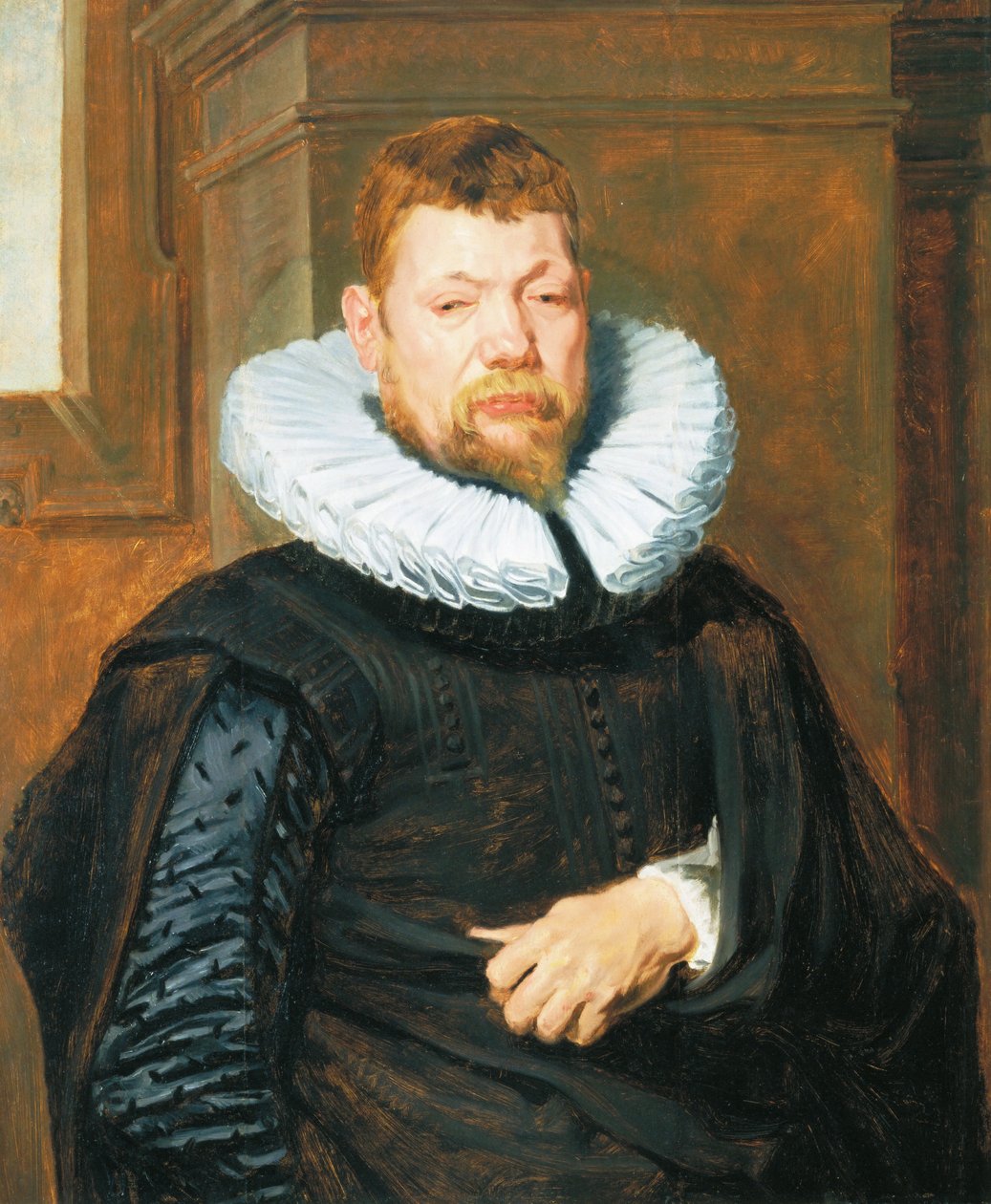 Porträtt av en skäggig man, ca 1616 (olja på ekpanel) av Anthony van Dyck