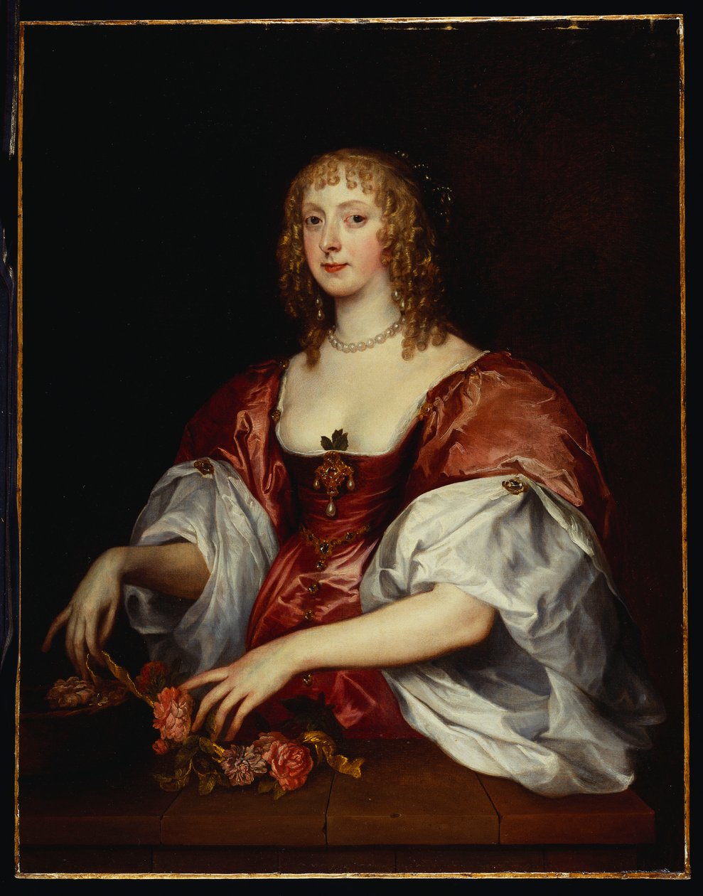 Porträtt av en dam, traditionellt trodd vara grevinnan av Carnarvon av Anthony van Dyck