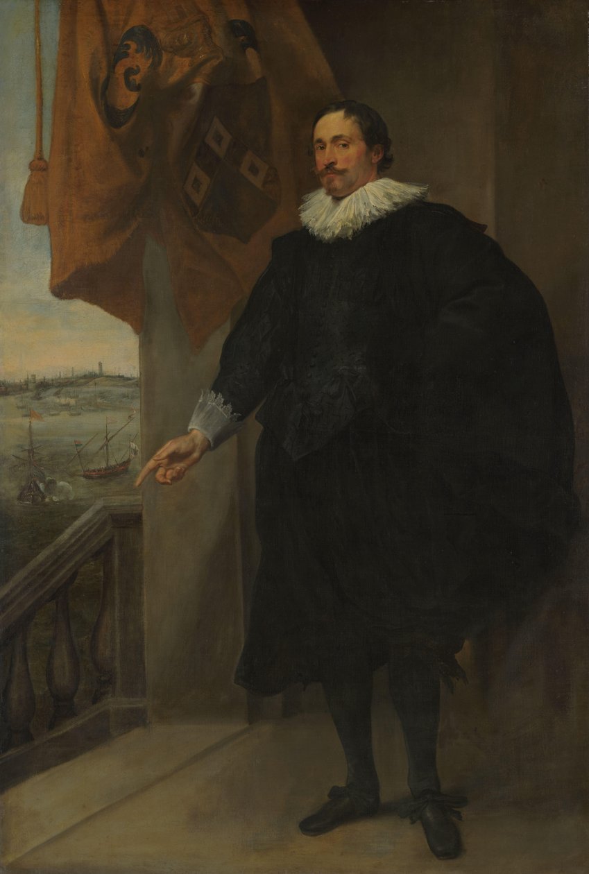 Porträtt av en adelsman, möjligen Adriaan van der Borcht av Anthony van Dyck