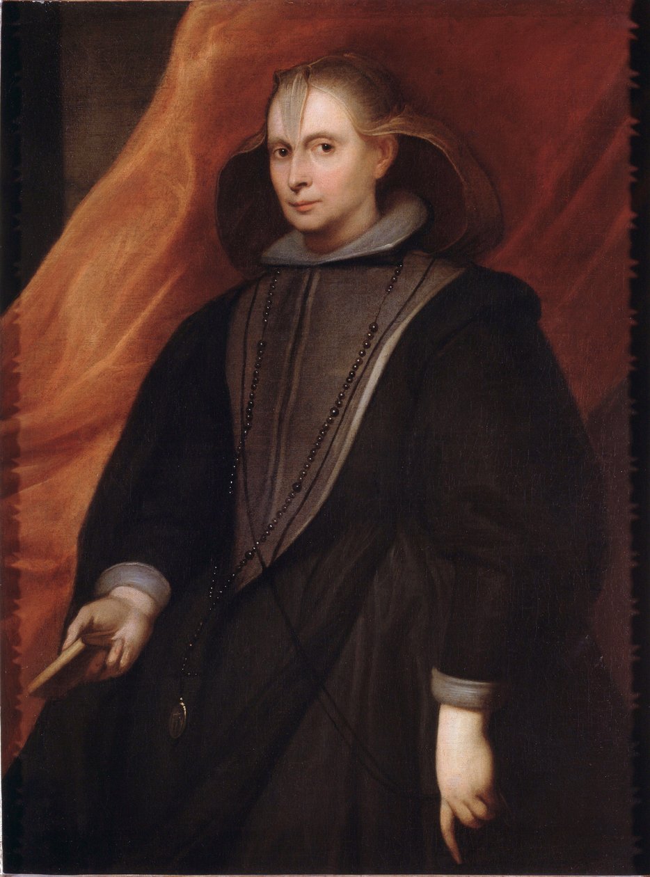 Porträtt av en dam från Genua (olja på duk av Anthony van Dyck