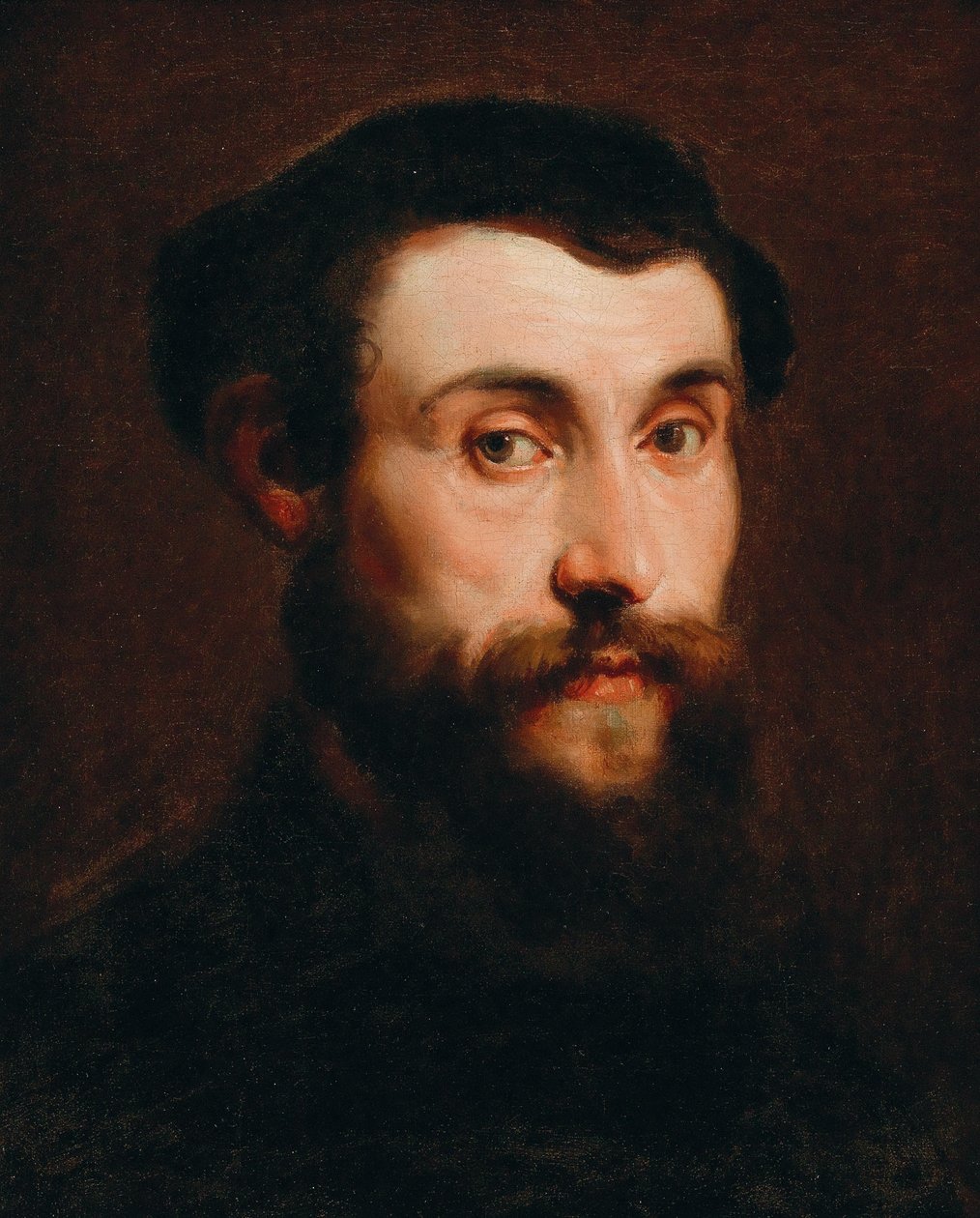 Porträtt av en ung man med hatt på huvudet av Anthony van Dyck